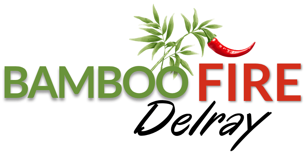 Bamboo Fire Delray watercolor logo — Caribbean & World Cuisine